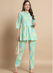 Women silk blend shirt and pant new