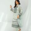 Stylish Pakistani model in embroidered traditional salwar kameez, Lahore.
