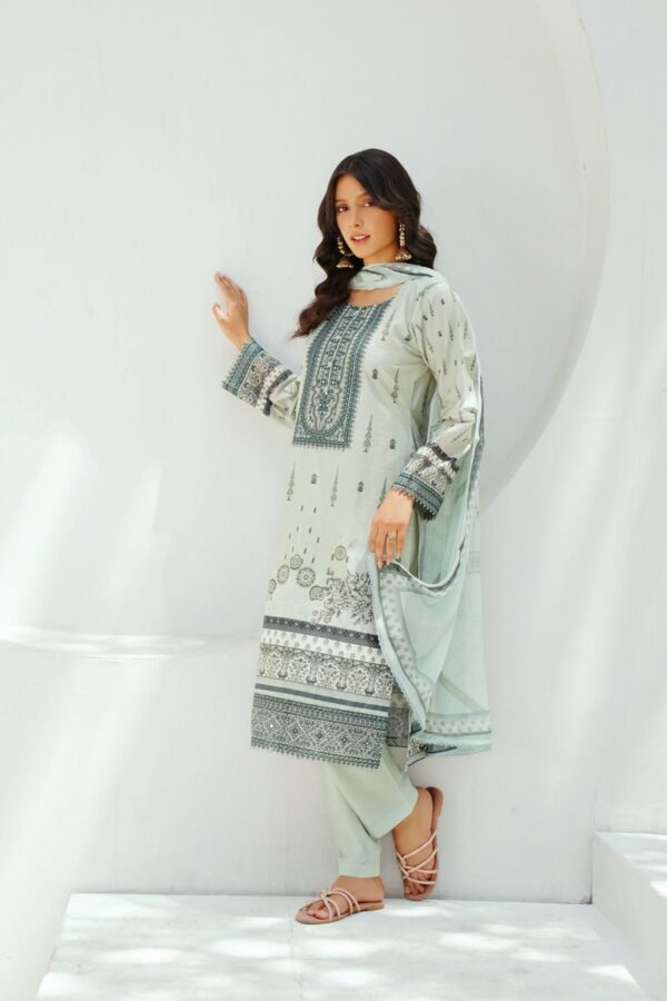 Stylish Pakistani model in embroidered traditional salwar kameez, Lahore.